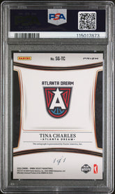 2024 Panini Select WNBA Signature Tina Charles Black Finite Prizm 1/1 Auto PSA 9